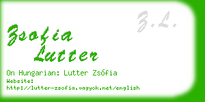 zsofia lutter business card