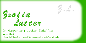 zsofia lutter business card